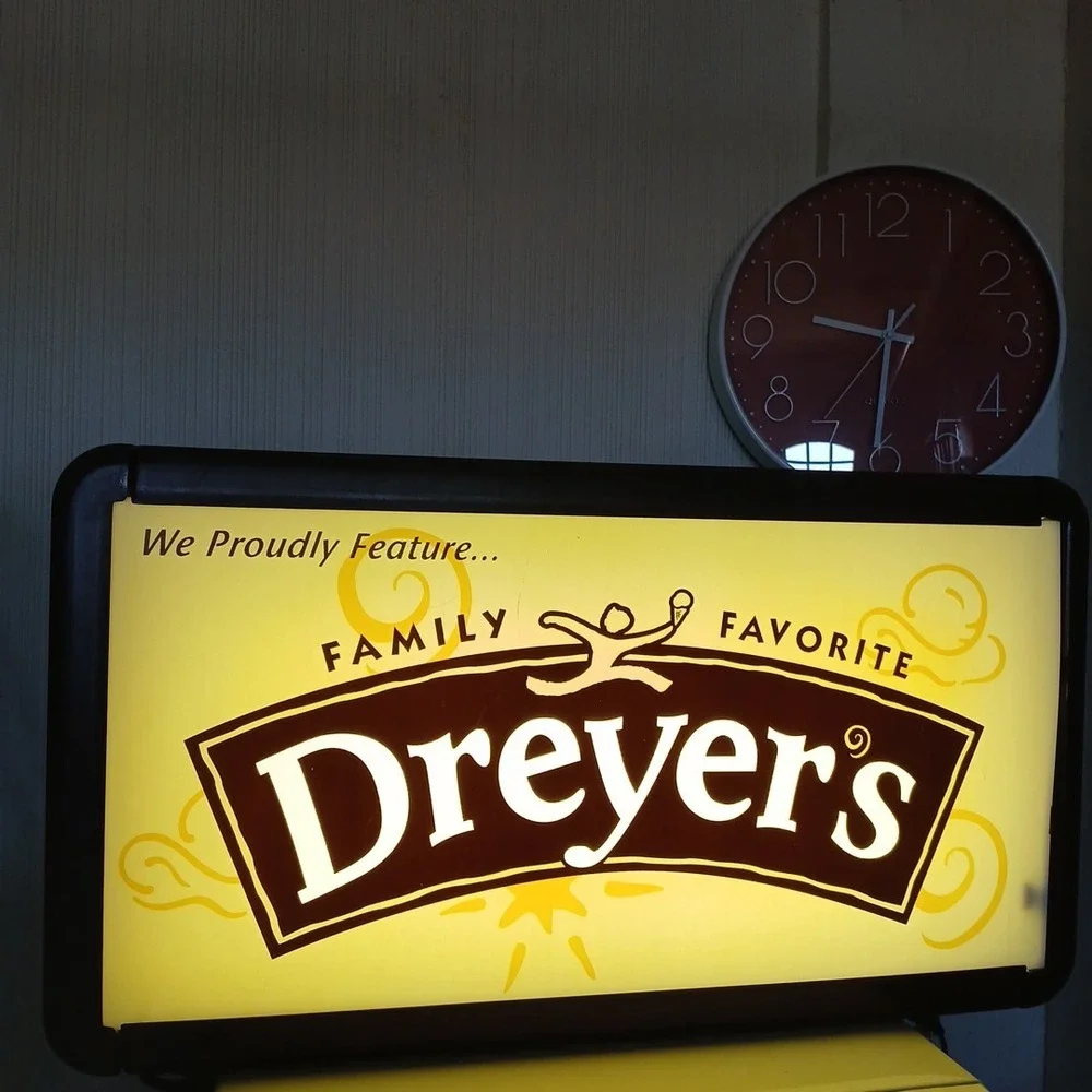 Ice‎ Cream Advertisement Dreyer's LED Display lighted sign lightbox Wall Hang